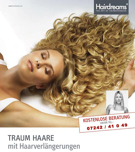 Haarträume mit Hairdreams Haarverlängerung, Haarverdichtung